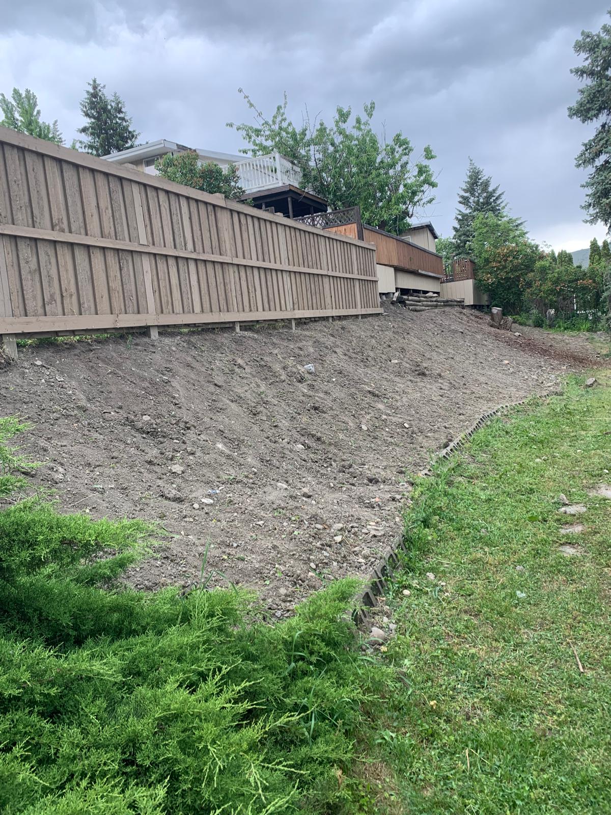 Hillside landscaping and erosion control
